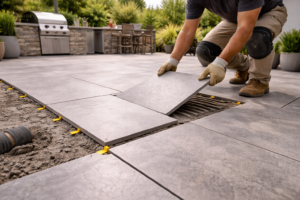 outdoor kitchen tile installation in {city}